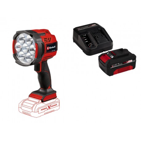 Zestaw Lampa akumulatorowa szperacz Einhell TE-CL 18/2500 LIAC +4.0 Ah +Ł
